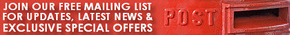 Join our mailing list for special offers